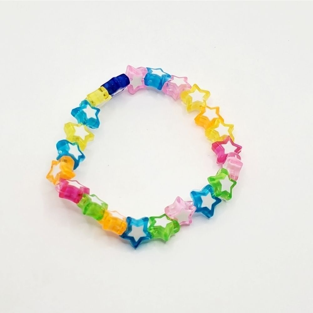 Children's Multi Colored Star Stretch Bracelet - Picture 6 of 6